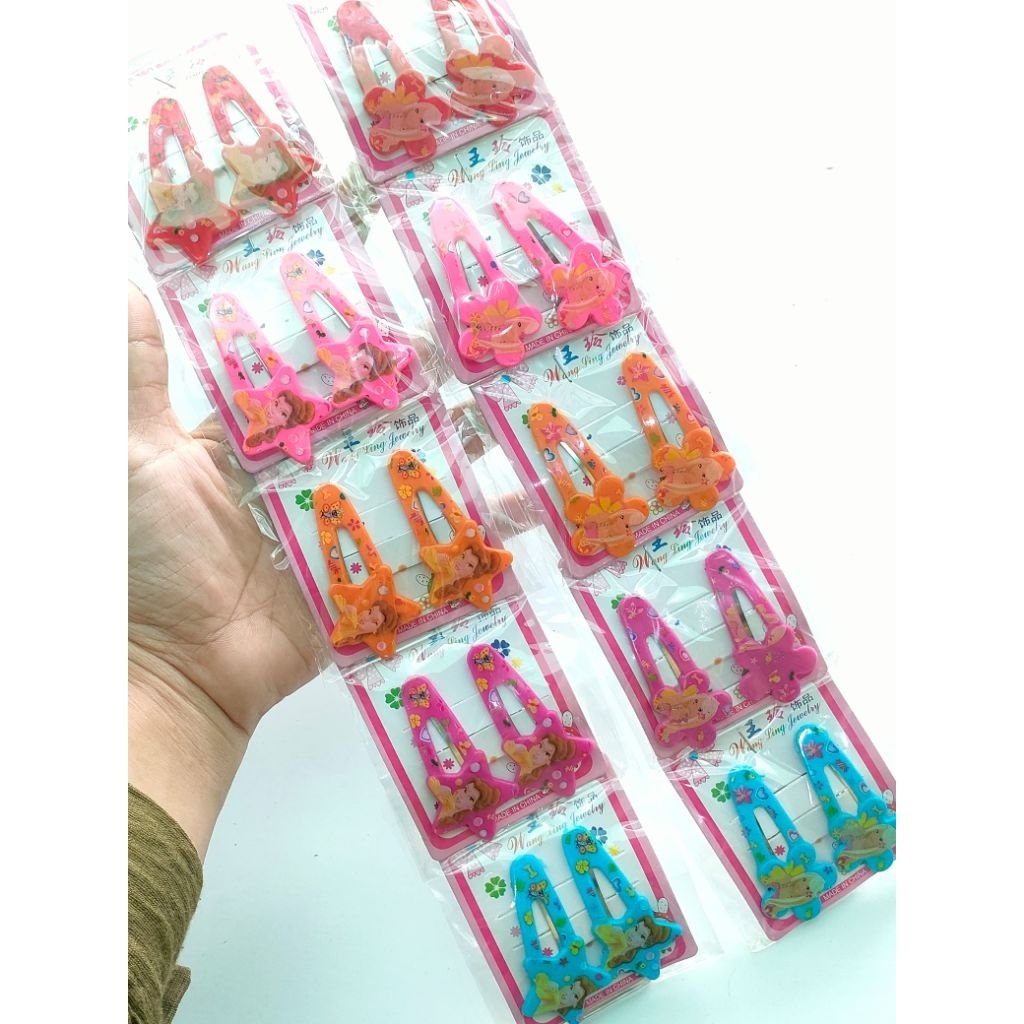 jepit tiktok motif / jepit rambut anak lucu / jepit rambut motif