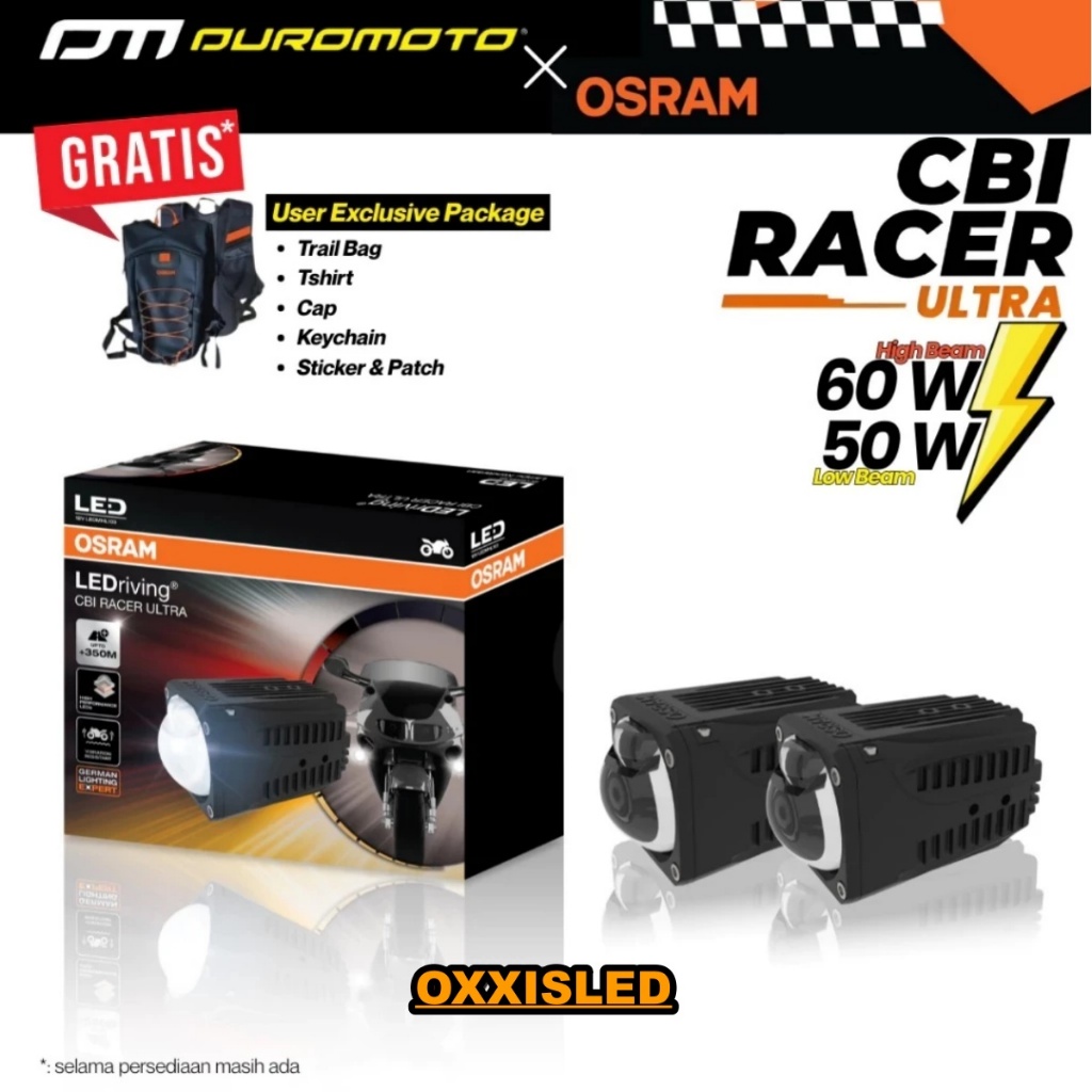 CBI Ultra Collab Duromoto Osram CBI Racer Ultra Lampu Tembak Biled Duromoto X Osram Racer Ultra