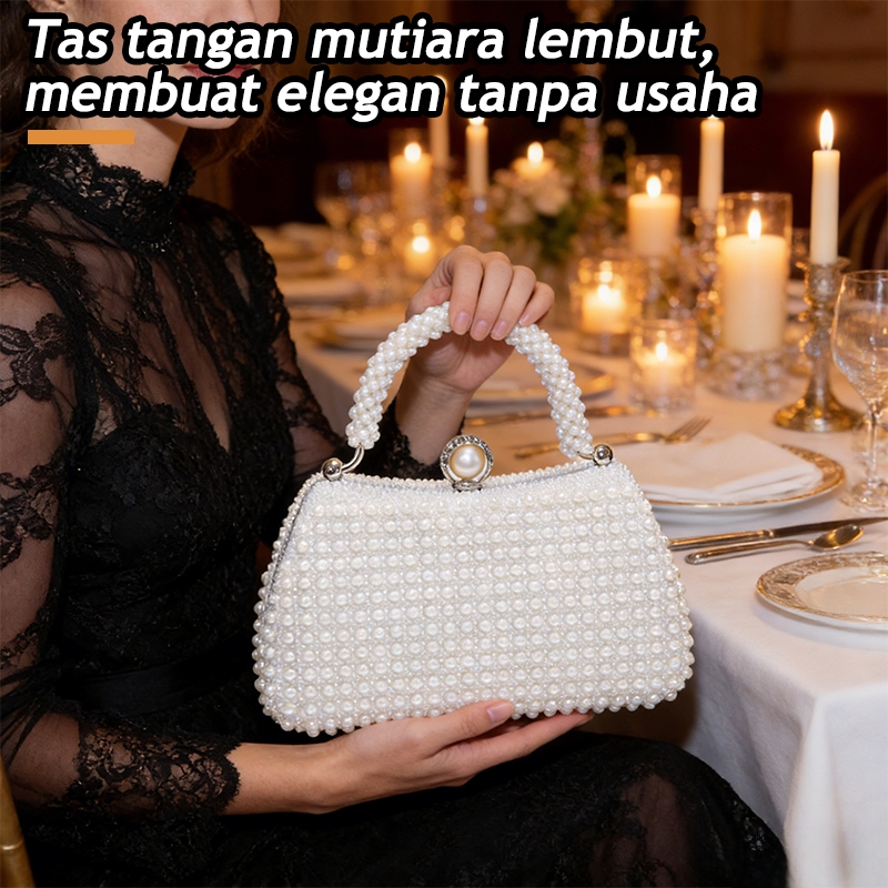 Tas Mutiara Kondangan Elegan | Tas Pesta Wanita Mewah Tas pesta wanita Ramadan Sale Kado Lebaran imp