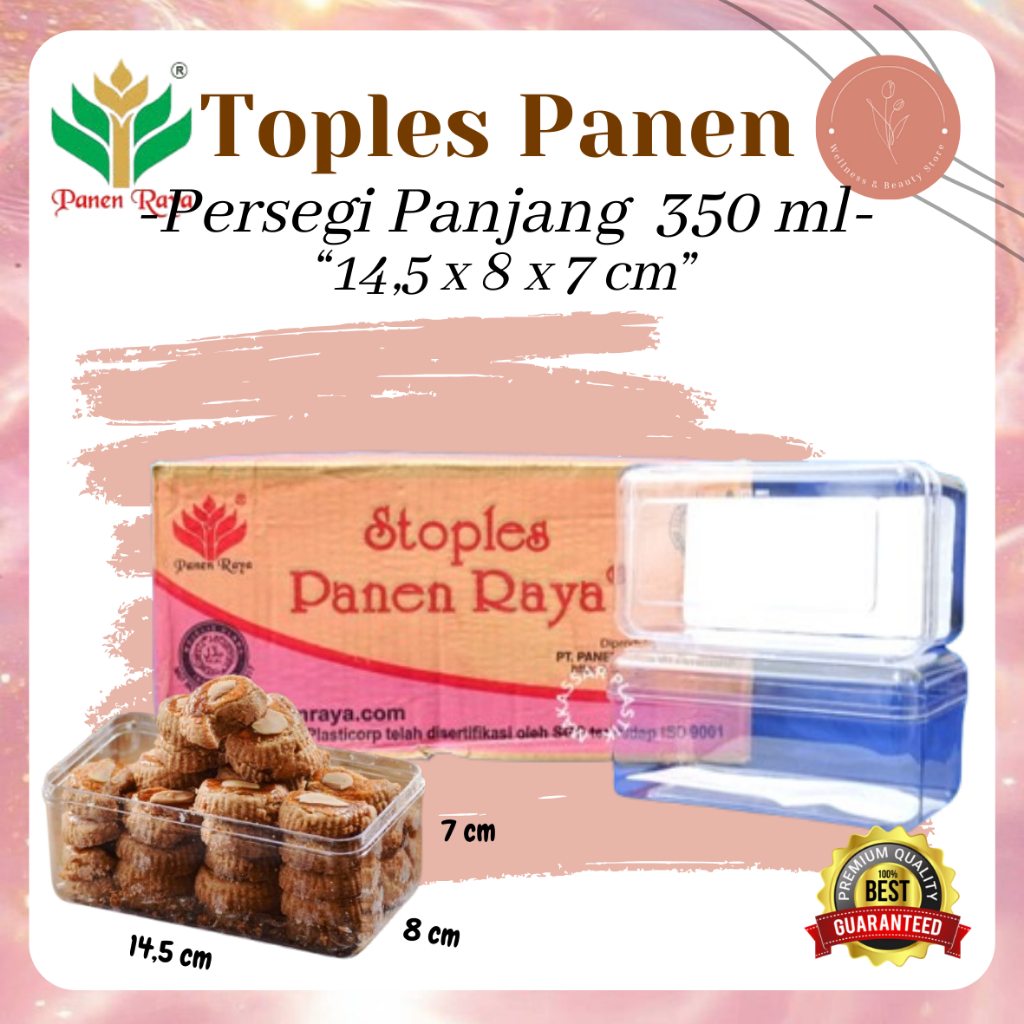 STOPLES PANEN RAYA SPR 3311 (1 DUS 12 PCS / LUSIN) - Toples Kue Kering Persegi Panjang Ukuran Volume
