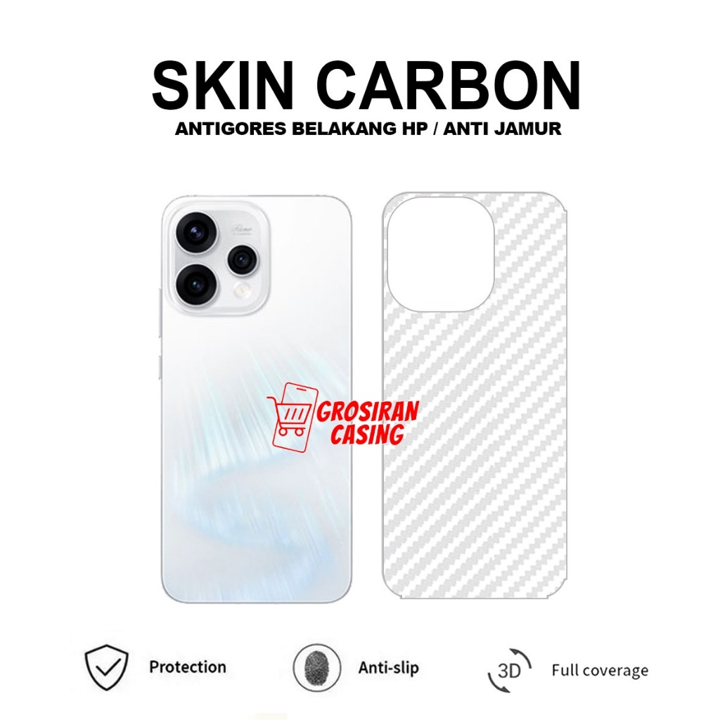 Oppo Reno 15 Pro Max Oppo Reno 15 5G Oppo Reno 15 Pro Oppo Reno 15F Skin Carbon 3D Antigores Belakan