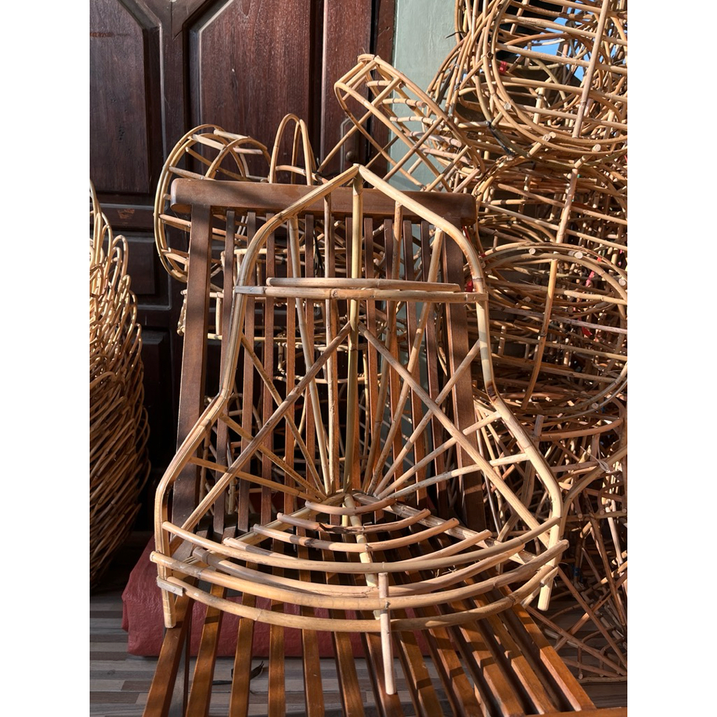 keranjang hampers parcel rotan susun 2