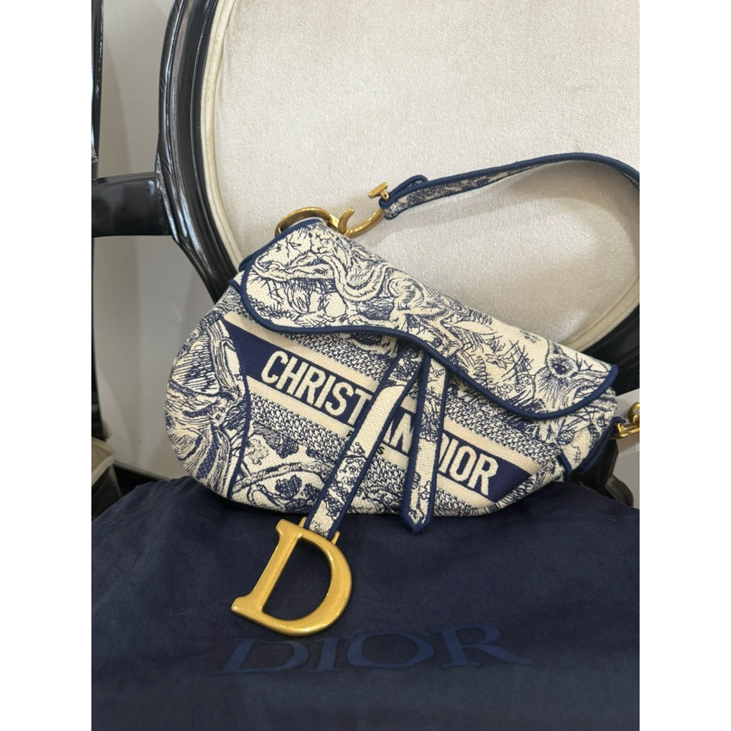 dior saddle medium obliq bag authentic 100%