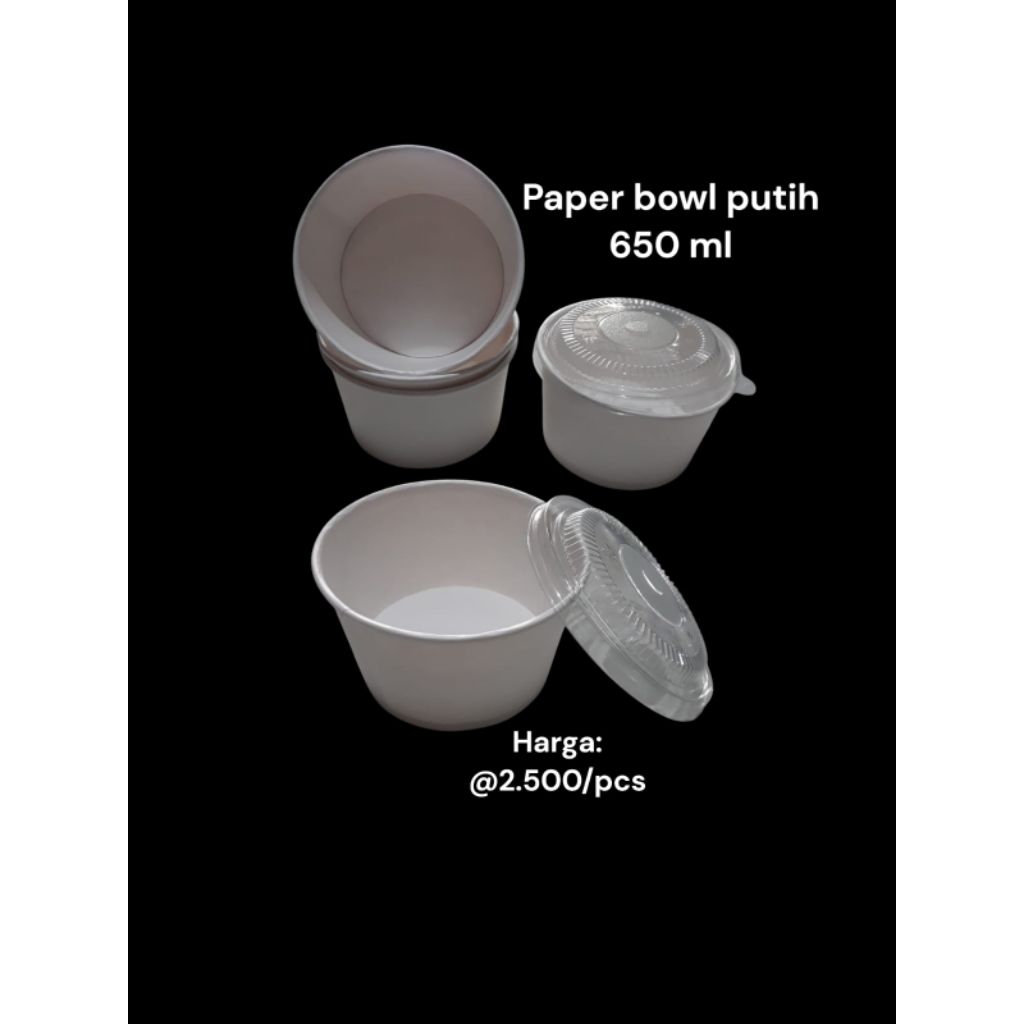 paper bowl putih / paper bowl coklat