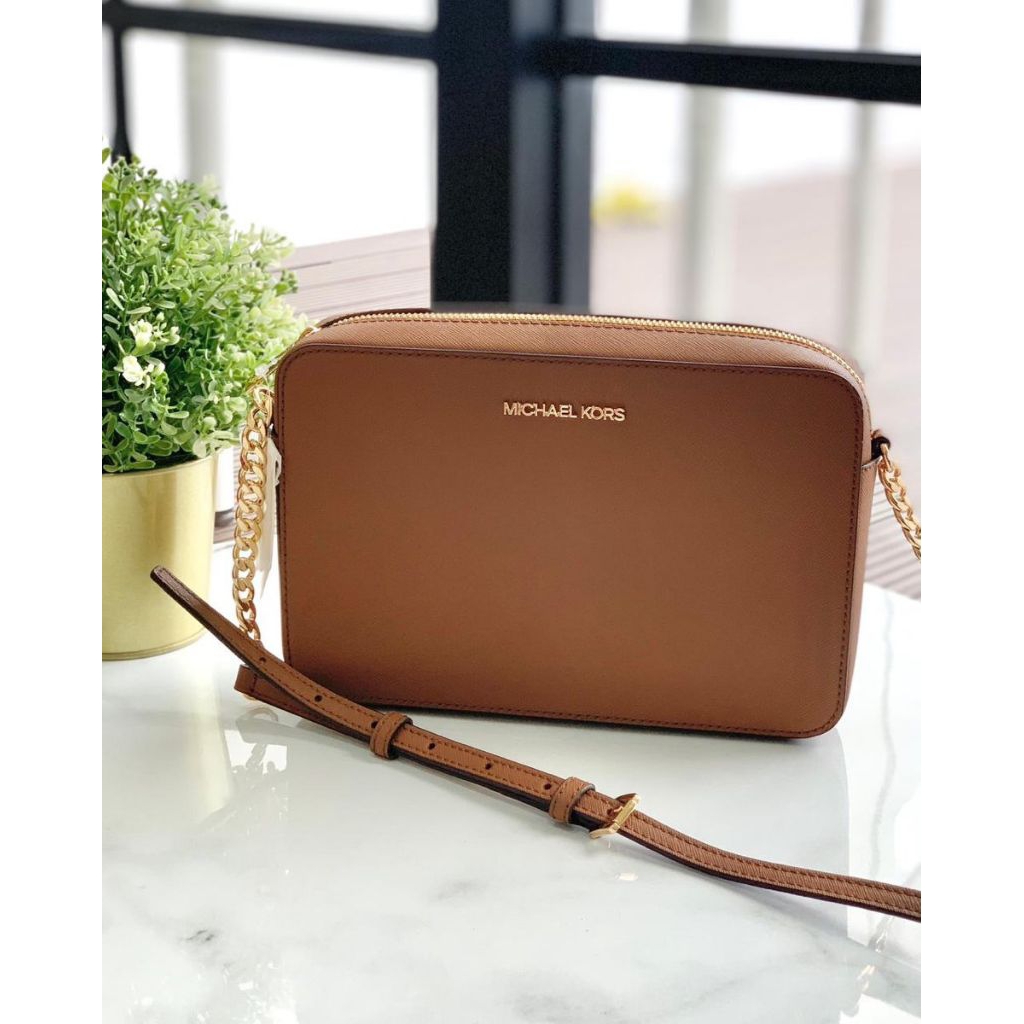 tasmk bag jet set large ew crossbody luggage brown k