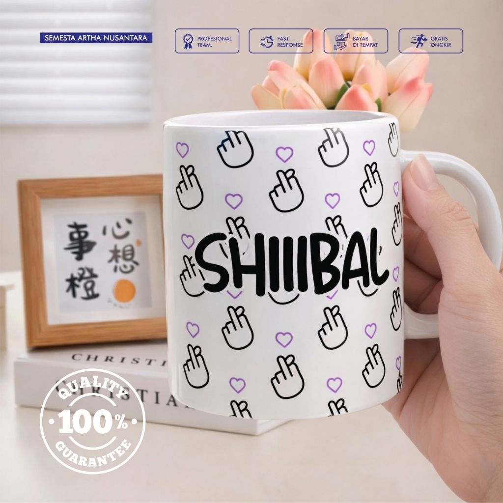 Gelas Mug Custom KOREAN STYLE /Custom mug/ CETAK MUG TANPA MINIMAL ORDER LANGSUNG JADI