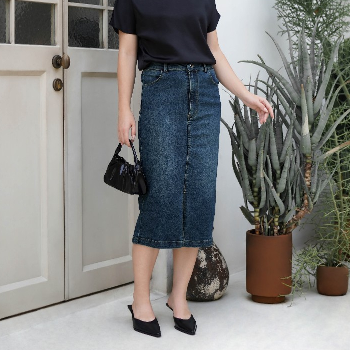 Momelca Ariella Rok Denim Skirt