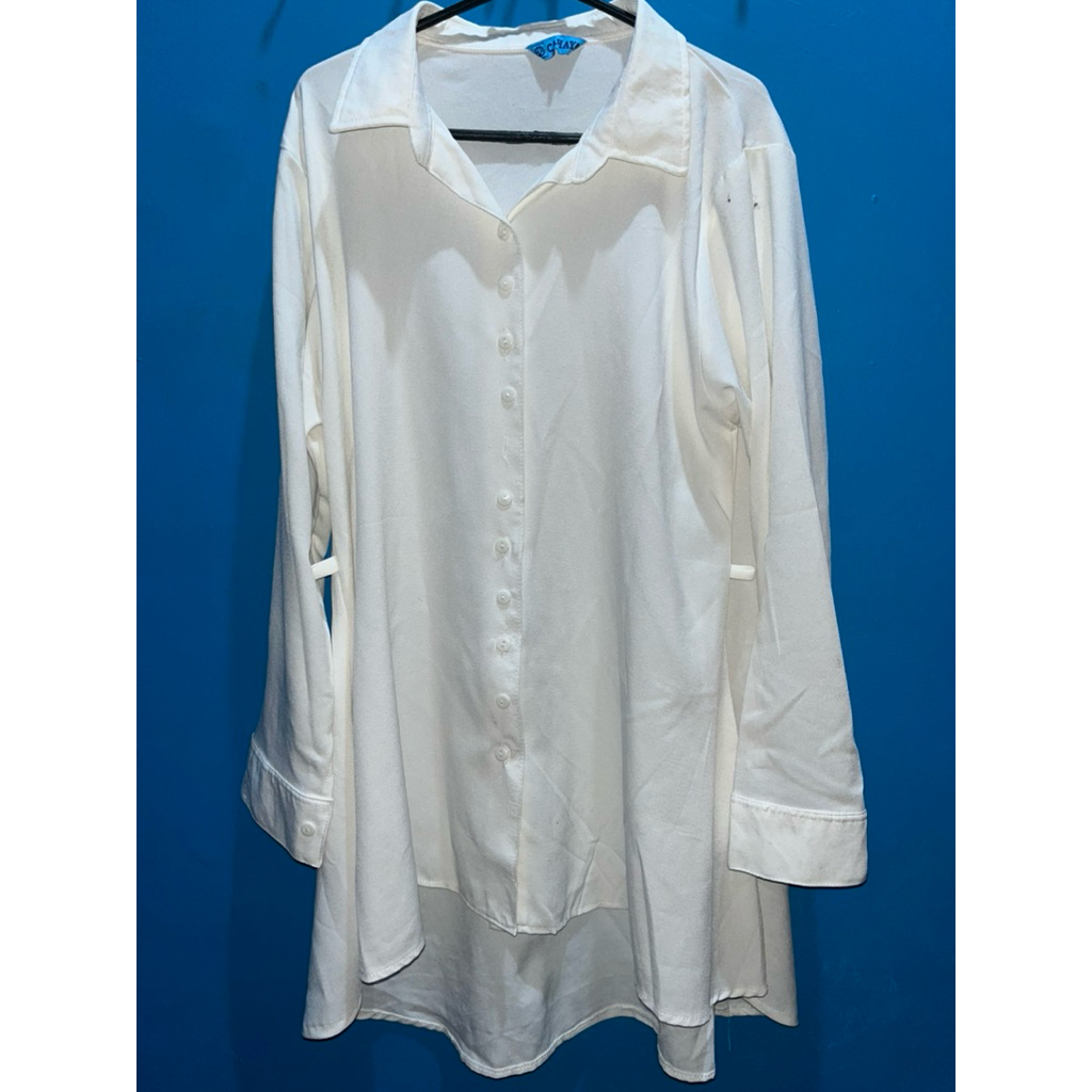 PRELOVED kemeja Tunik polos Lengan Panjang (Allsize)