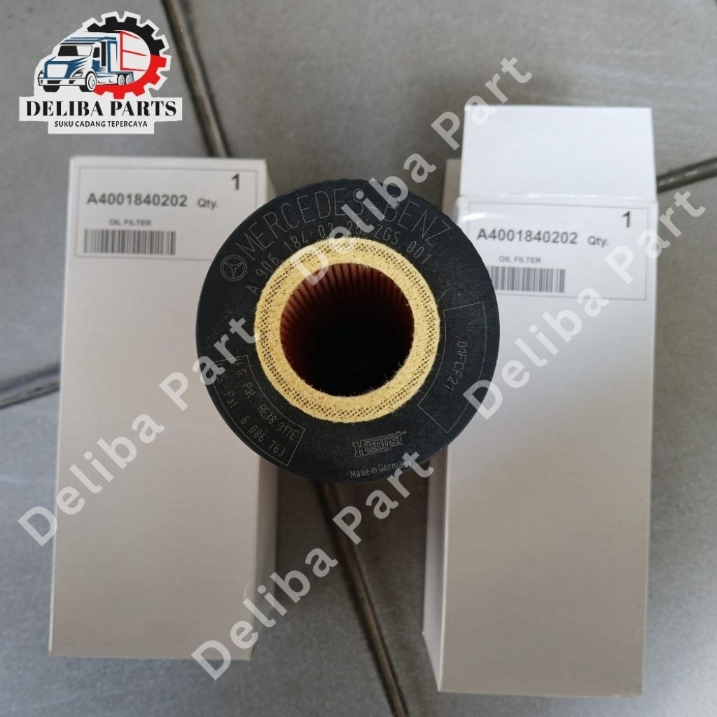 filter oli mesin, TS oil filter element A906.180.02.09 / A400.184.02.02. Genuine part Mercedes-Benz 