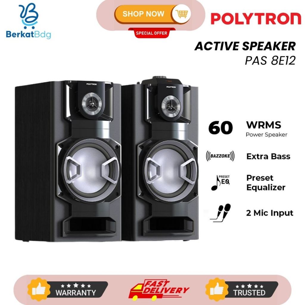 SPEAKER AKTIF POLYTRON PAS-8E12 / PAS 8E12 / PAS8E12 SPEAKER AKTIF