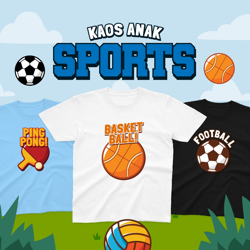Kaos Anak Custom Sports/Kaos Custom Anak/Kaos Anak Karakter