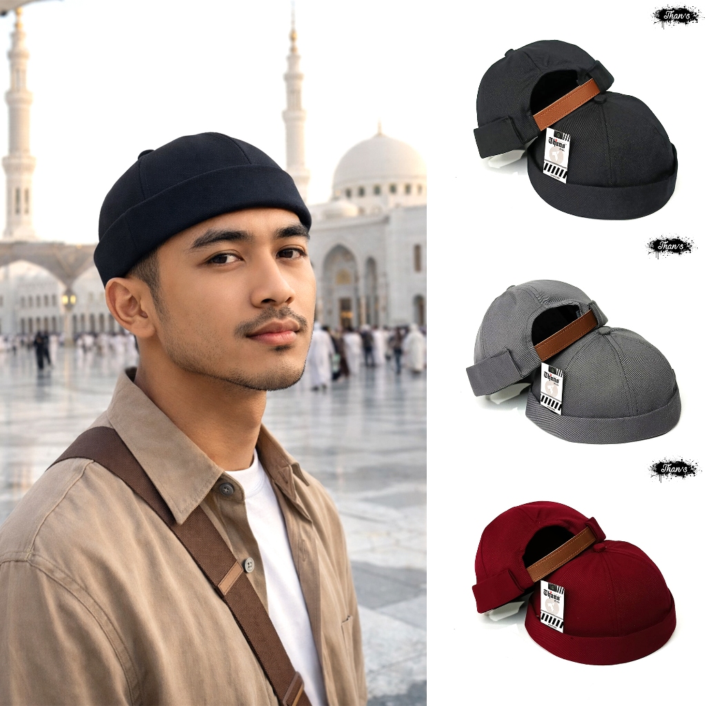 Peci Miki Hat Tali Kulit -Topi Peci -Peci Dewasa-Peci UAS/Topi Pria-Peci Polos Banyak Warna
