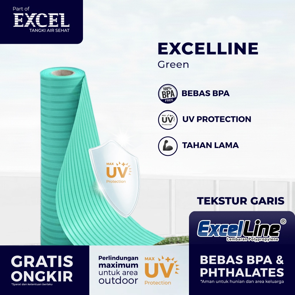 Fiber Pagar Rumah Grahaexcel type EXCELLINE - Penutup Pagar Fiber Roll PP | Dengan UV PROTECTION - G