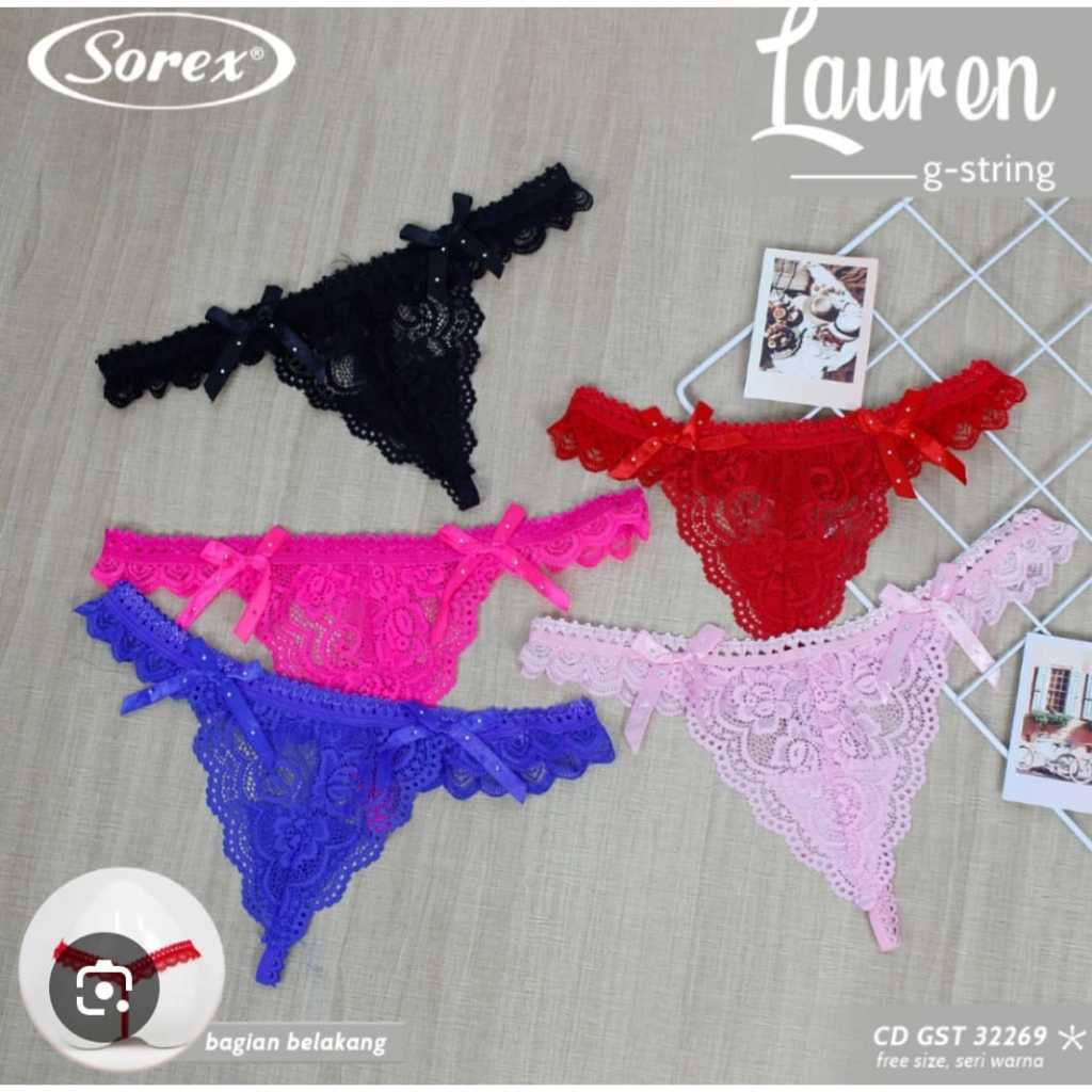 Celana Dalam Wanita Sexy Sorex G String Renda 32269 Lauren