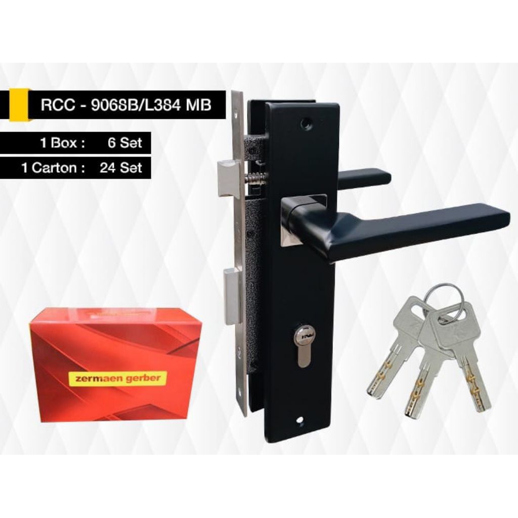 Gagang Kunci Pintu / Handle Pintu Komplit Ukuran besar 25 cm Kotak zermaen gerber