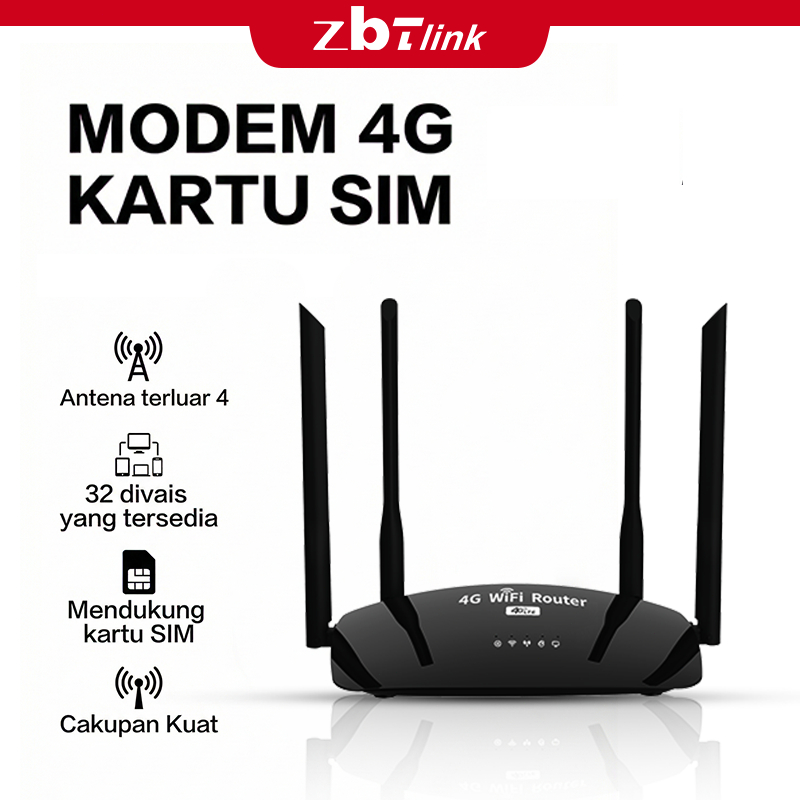 Zbtlink 4G Modem | Mendukung Penggunaan Kartu SIM dengan Router | Menjamin Koneksi yang Stabil