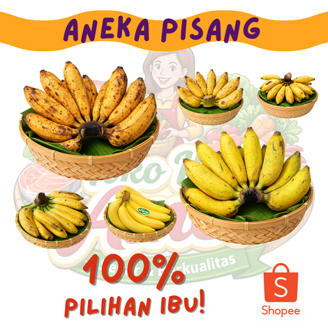 Aneka Pisang INSTAN KIRIM Pisang Kepok/Pisang Raja/Pisang Lampung/Pisang Uli/Pisang Ambon/Cavendish/
