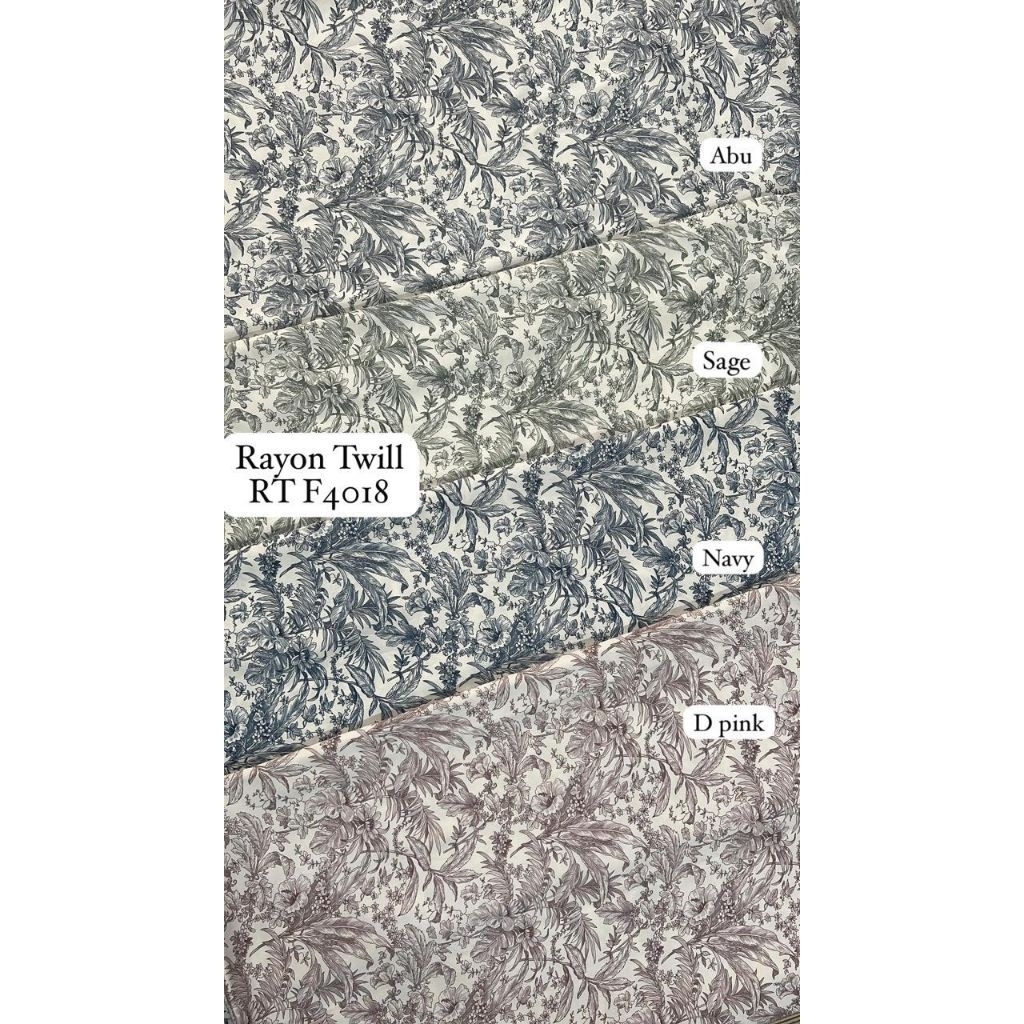 kain katun rayon twill premium motif bunga kecil (0,5m)