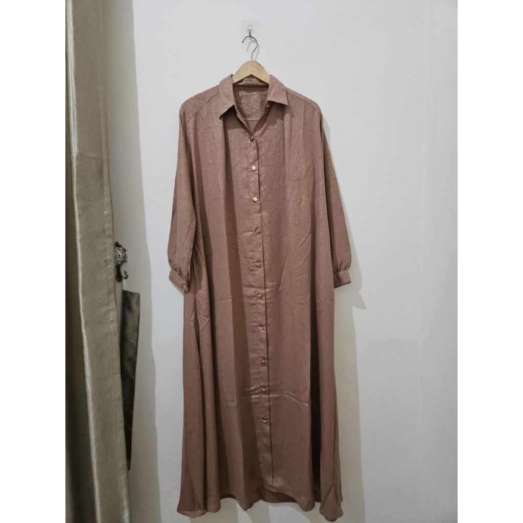gamis coklat muda gamis preloved