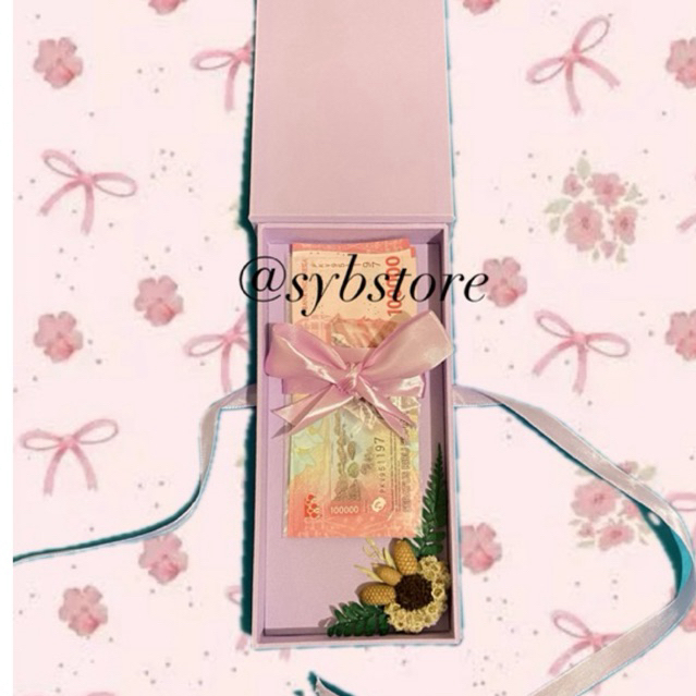 Money Box Asli / Flower Box Money / Gift Box Money / Box Uang / Hadiah Ulang Tahun / Kado money Box 