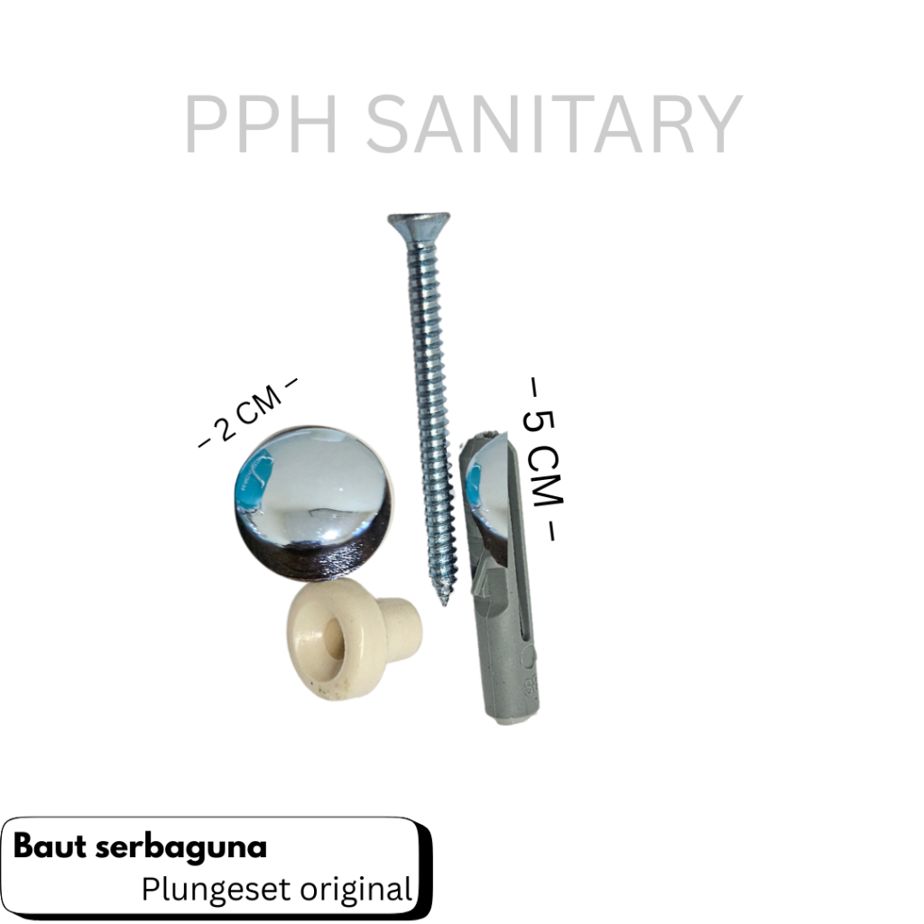 (1 set) Baut plunge set original untuk kamar mandi anti karat dan mudah di pasang untuk tipe TA2SV2 