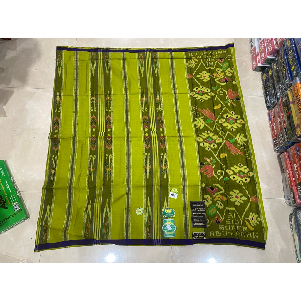 Obral Ada SEDIKIT NODA Abu Yaman samarinda sutera asli 210 hijau stabilo