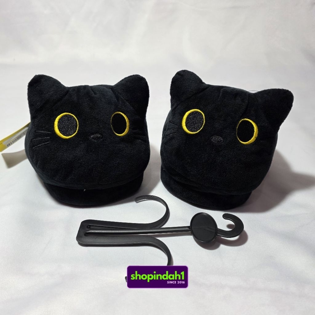 O.O MEOW MR DIY Black kitten women indoor slippers - Sandal kamar boneka kucing hitam size 38/39 new