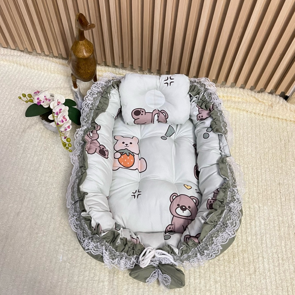 Fys collection - Kasur Bayi Renda Aesthetic Buat Kado Bayi Laki Laki dan Perempuan, Super Jumbo, Teb