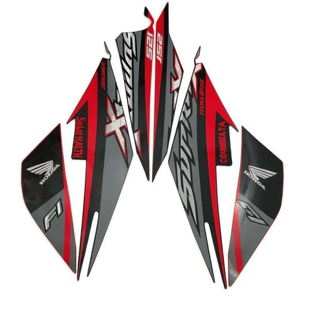 Striping stiker body motor honda supra X 125 Fi striping supra x 125 fi tahun 2016-2017