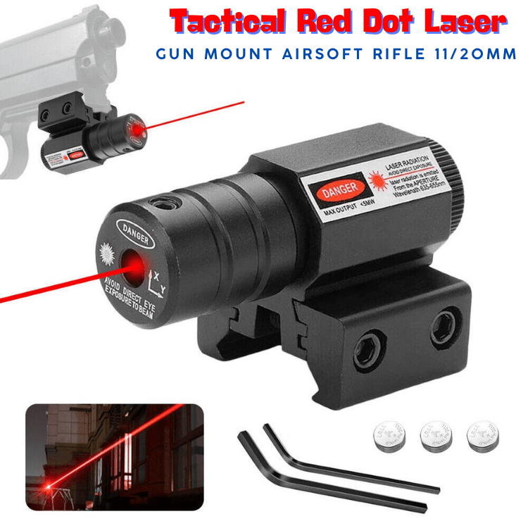 MEGA TaffLED Kekeran Laser Senapan Mini Merah Tembak Jarak Jauh Berburu Siang Malam 11/20mm HJ11
