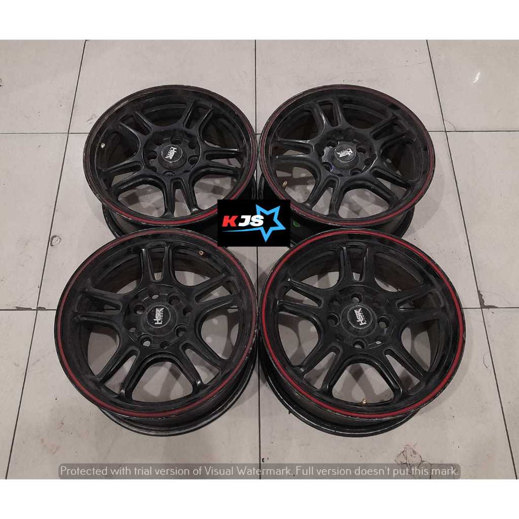 HSR Velg Second Mobil NX SPO R14X6 Hole 8X100/114,3 ET38 Hitam Brio Agya