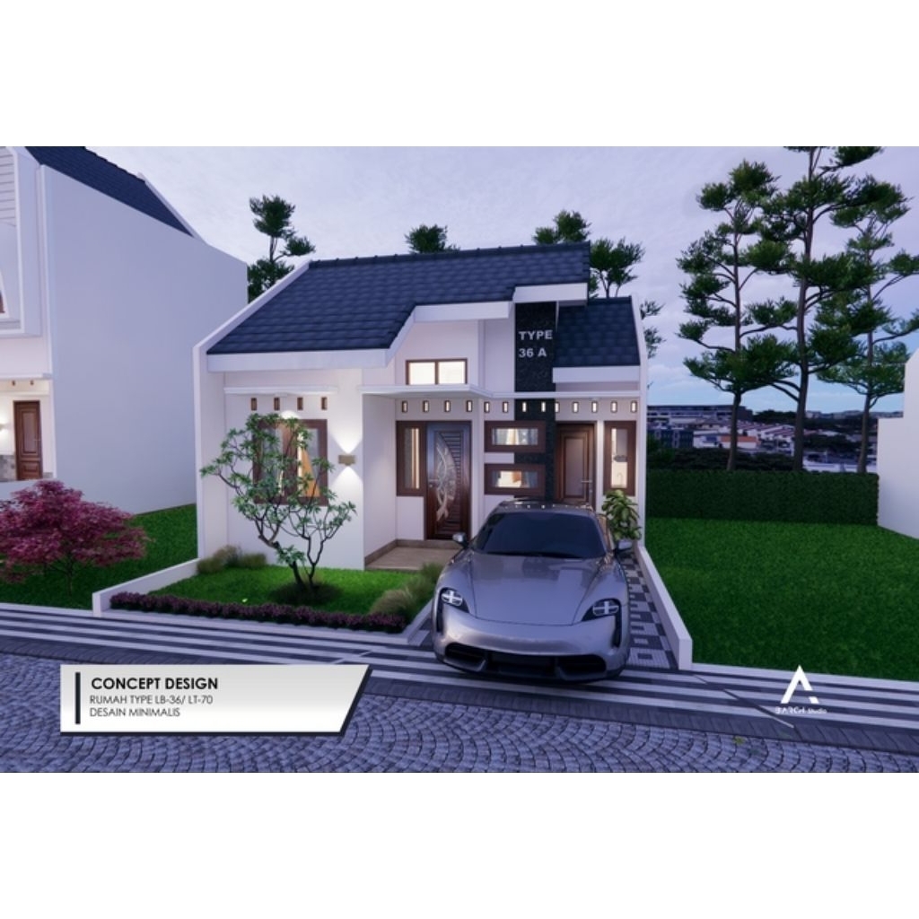 Desain Rumah Tinggal Minimalis 1 Lantai LB 36M2