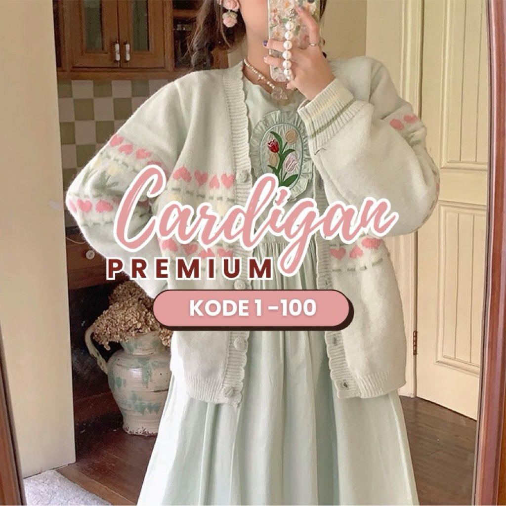Cardigan Rajut Wanita Premium Knit Korean Kardigan Sweater Import Bangkok BKK Baru buka Thrift