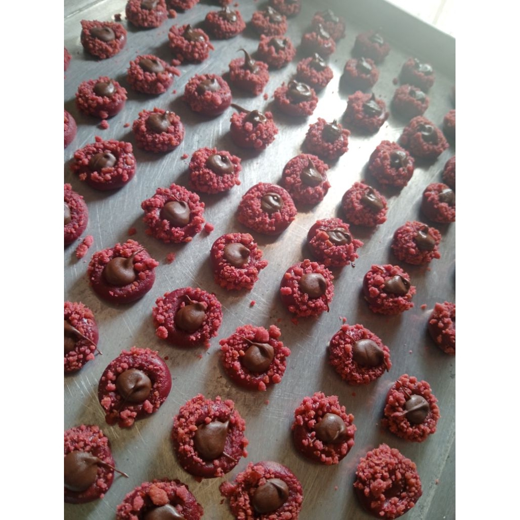 red Velvet cookies kue lebaran toples 750ml