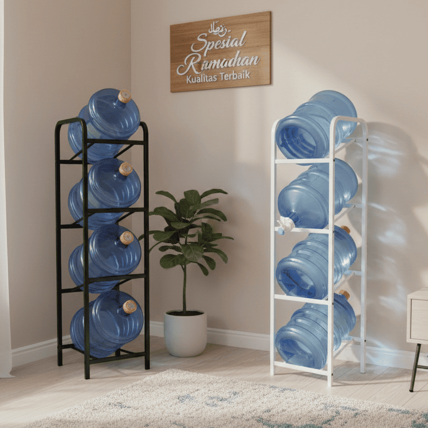 Rak Galon Besi 2/3/4 Tingkat Kuat Hemat Tempat