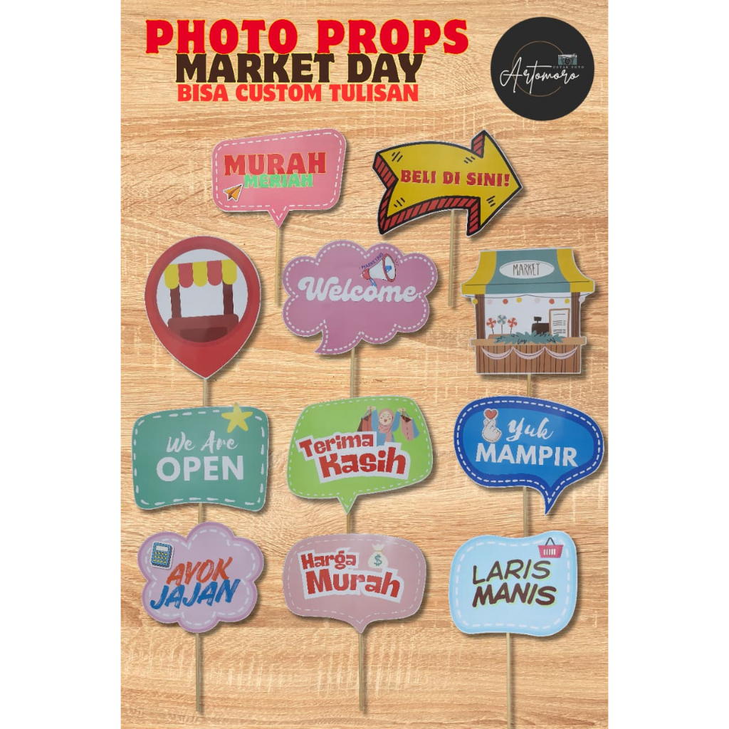 Free Edit Custom Photo props Sekolah Perlengkapan Pesta pernikahan kelulusan ulang tahun market day
