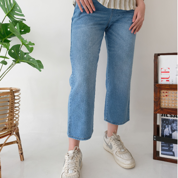 RILLEY - CELANA KULOT ELEANOR WANITA BAHAN DENIM ORION