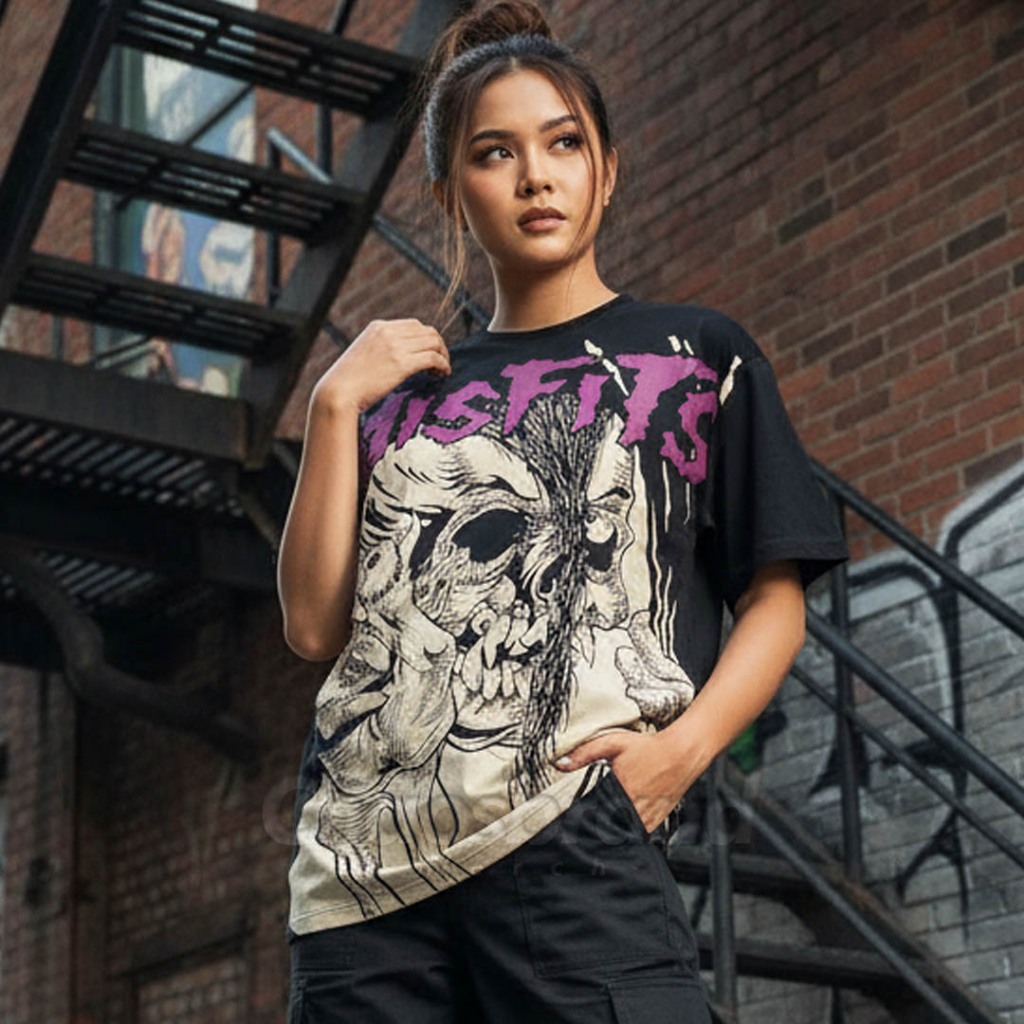MISFITS - PUSHEAD (Big Print - Front Side) BOOTLEG Tshirt