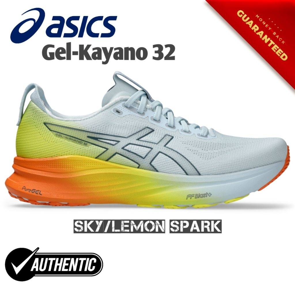 Sepatu Running Asics Men's Gel Kayano 32 Sky/Lemon Spark