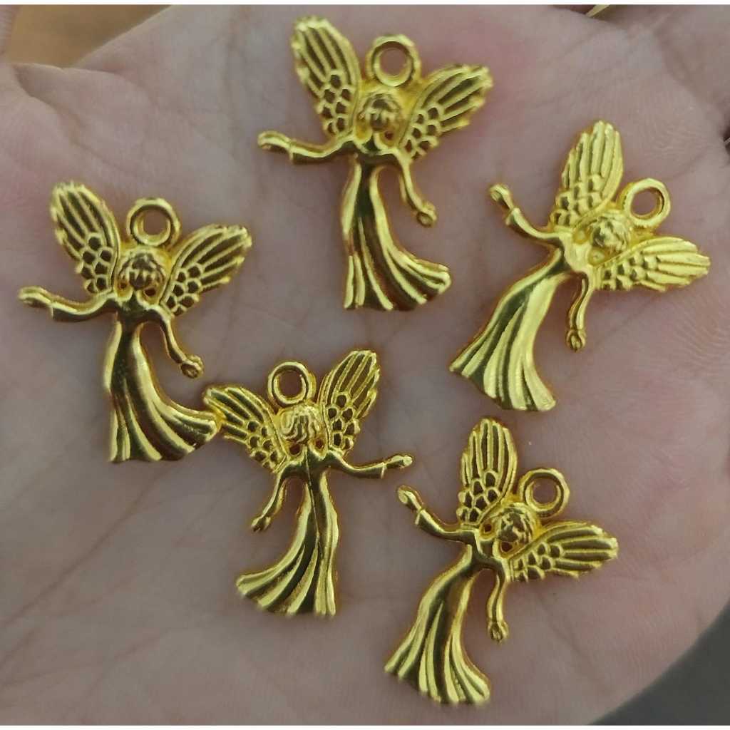 CHARM GANTUNG BENTUK PERI/BAHAN KERAJINAN KALUNG GELANG/CRAFT