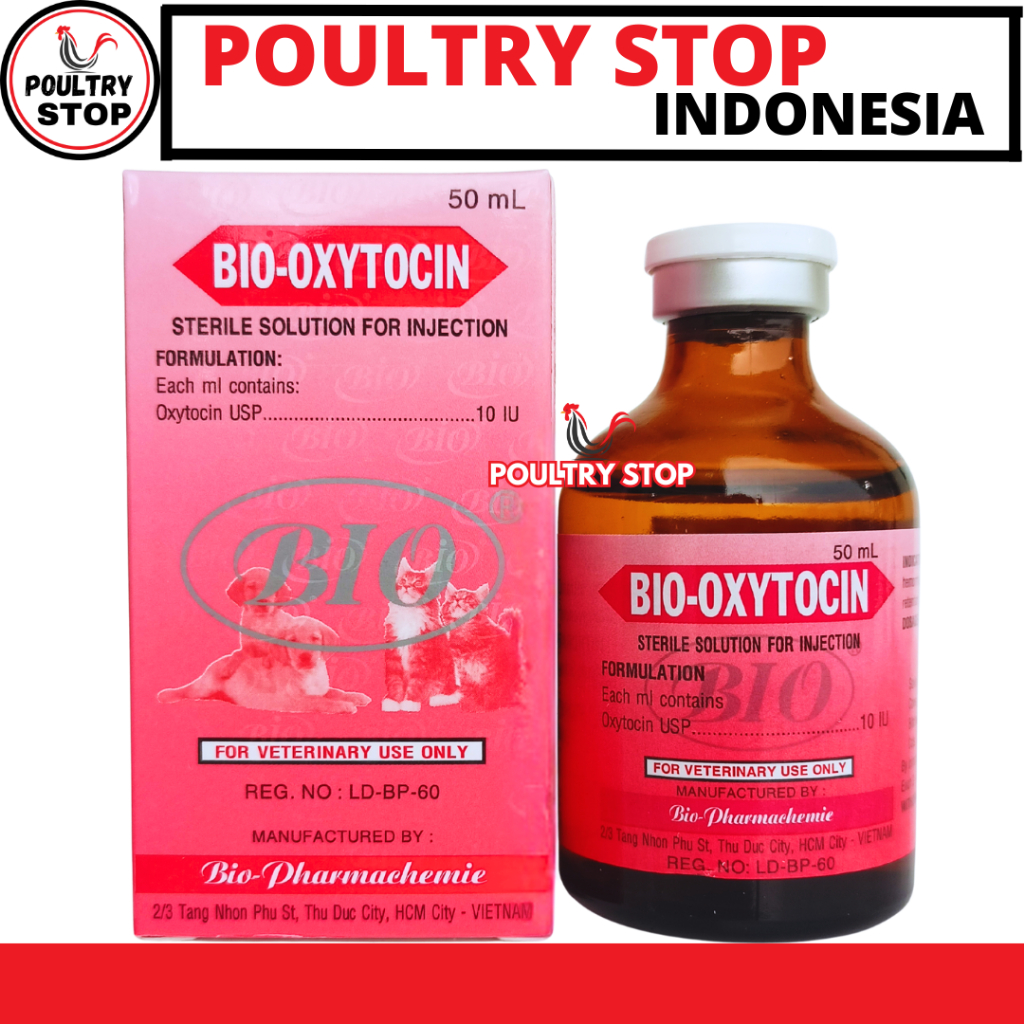 BIO OXYTOCIN 50ML - Pelancar Kelahiran Hewan & Produksi Susu Ternak Sapi Kambing - Like Intracin