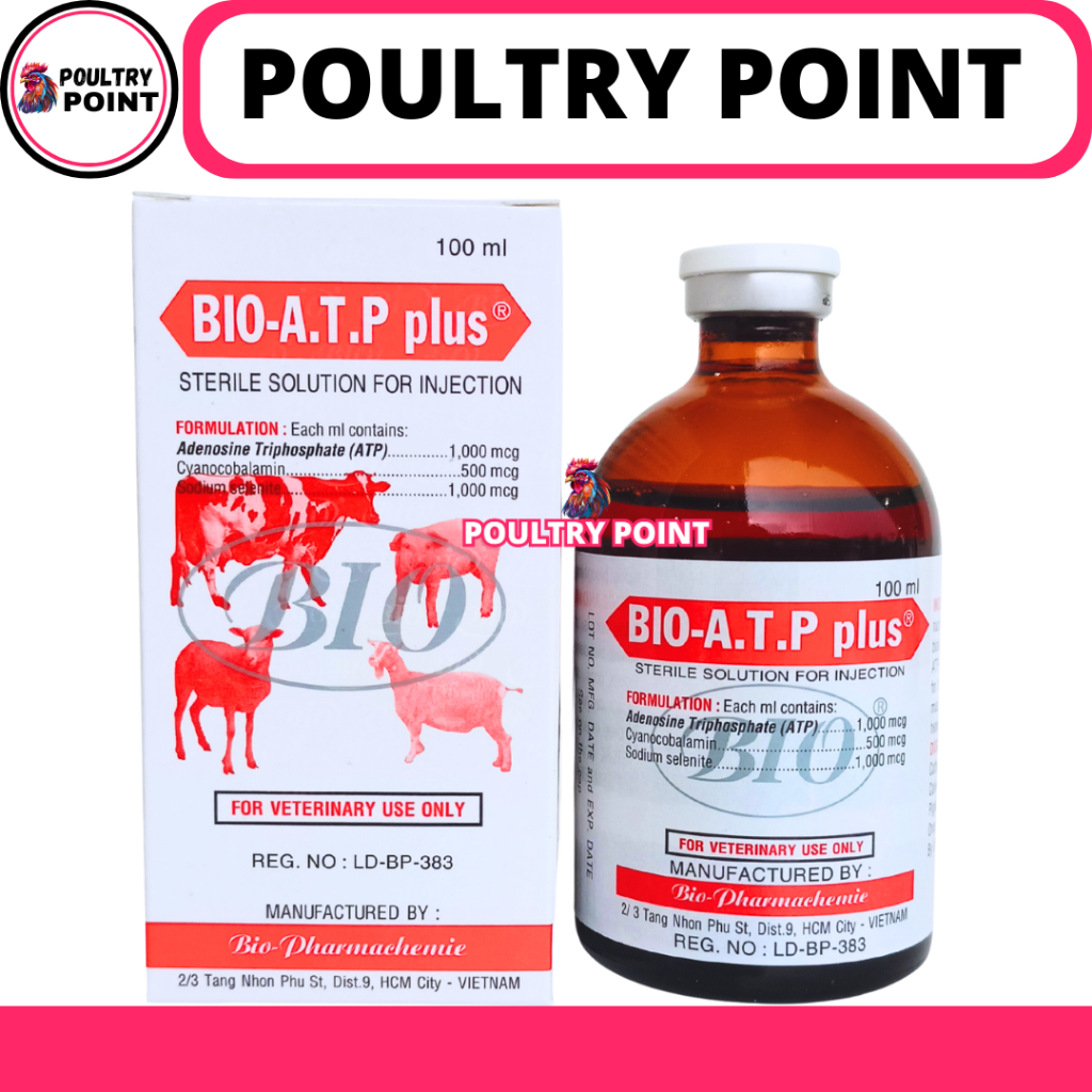 BIO ATP PLUS 100ML - Vitamin Hewan Penguat Otot Tingkatkan Daya Tahan Tubuh Ternak Sakit Kelelahan