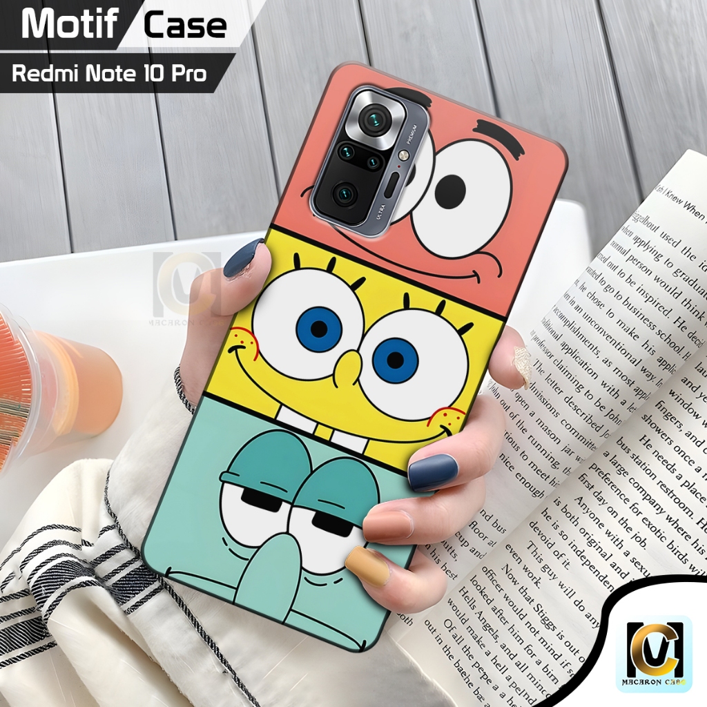 CASE REDMI NOTE 10 PRO MOTIF Spongebob SILIKON CASING PELINDUNG HP XIAOMI REDMI NOTE 10 PRO TERBARU 