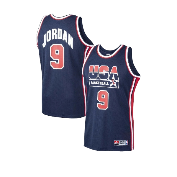 JERSEY BASKET JORDAN #9 TEAM USA 1992 NAVY