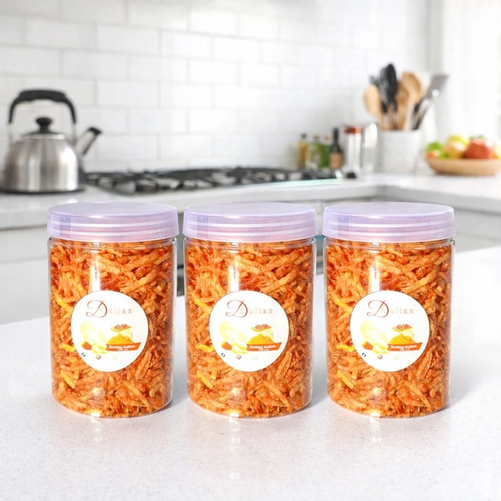 Kentang Mustofa toples 500 ml rasa pedas manis