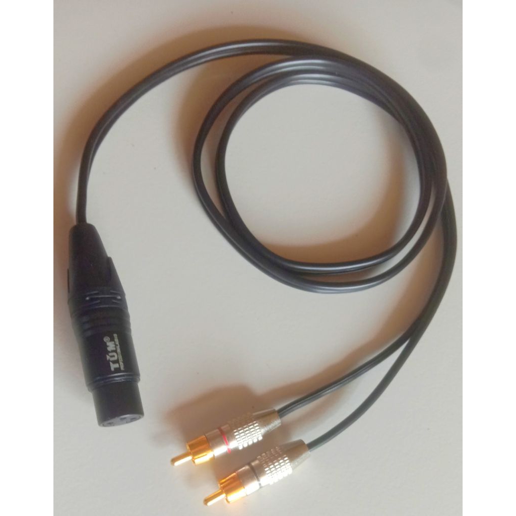 Jack XLR Female TUM ke double RCA