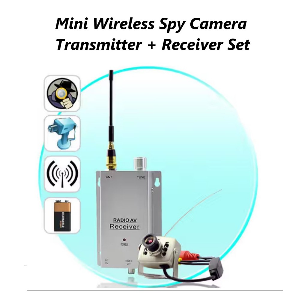 Kamera cctv wireless - Mini Wireless Spy Camera Transmitter + Receiver Set