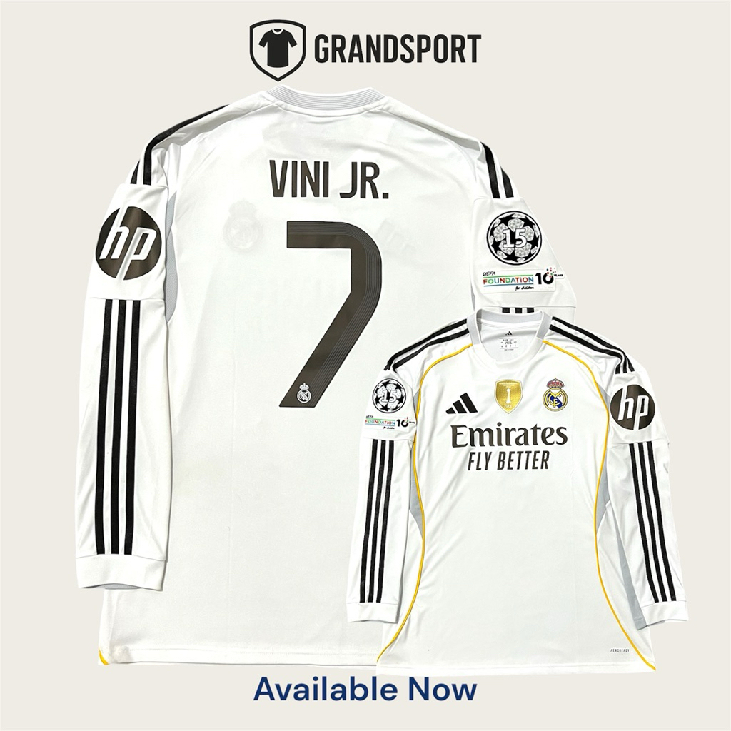 Original Jersey Real Madrid Home 2025/26 Long Sleeve