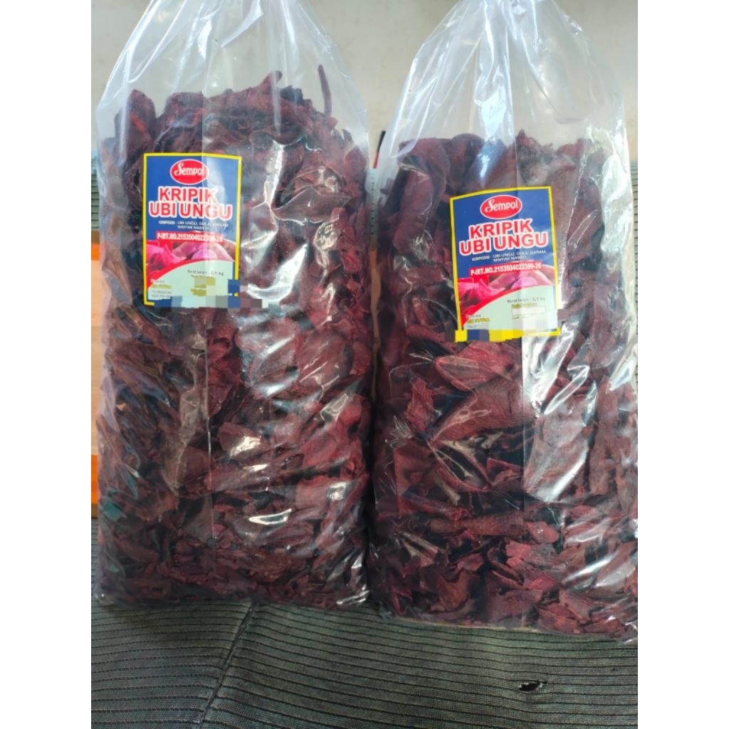Keripik Ubi Ungu - Telo Ungu 2,5kg (1 Bal)/500gr/250gr