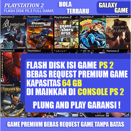 [PROMO] Flashdisk Paket Game PS2 64GB Full Lengkap